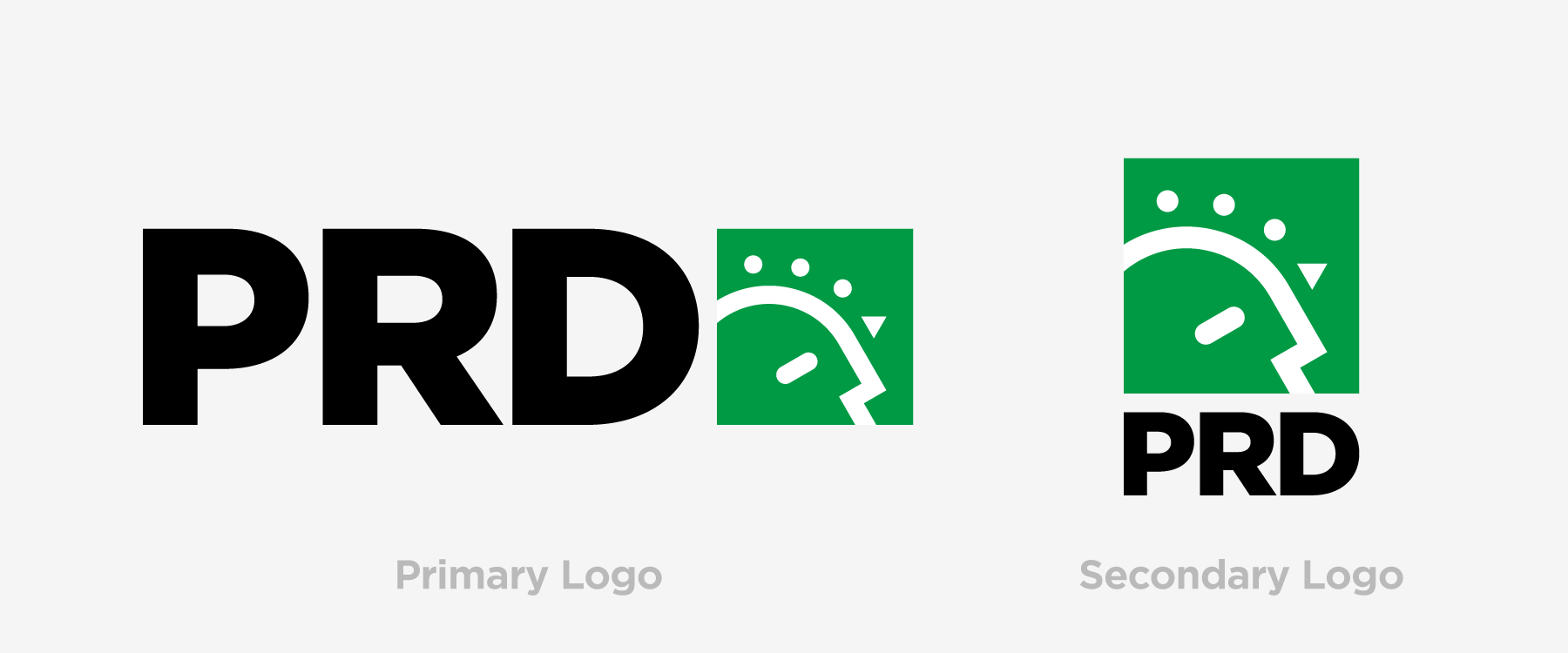 Primary and secondary PRD logos
