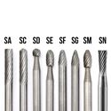 Picture of STAINLESS STEEL CARBIDE BURS AND METAL 1/8’’ SHANK
