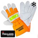 Picture of Winter Hi-Viz Split Leather Fitter with 3M Thinsulate Lining